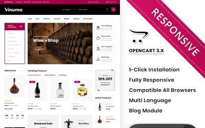 Vinumo - Šablona OpenCart obchodu s vínem