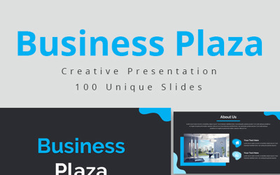 Business Plaza PowerPoint sablon
