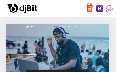 djBeat - Dj Modern HTML Templates de Landing Page №86384