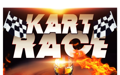 Kart Race Flyer PSD Template