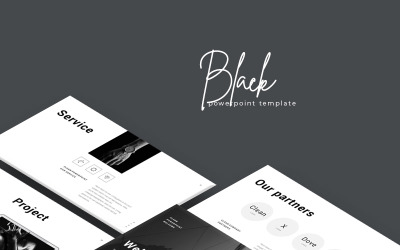 Modello PowerPoint di presentazione nero