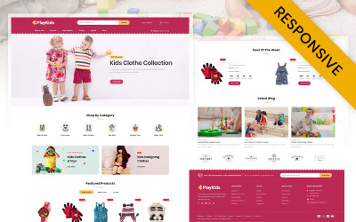 Playkids - Modelo responsivo OpenCart da loja infantil