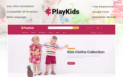 Reszponzív Playkids - Kids Store OpenCart sablon 86400