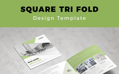 Bispfors Real Estate Square Trifold brosúra - Vállalati-azonosság sablon
