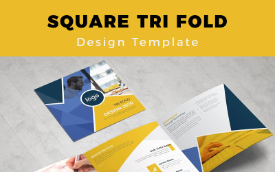 Брошюра Morris Square Tri fold - шаблон фирменного стиля