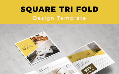 Junsele Real Estate Square Trifold Brochure - Corporate Identity Template