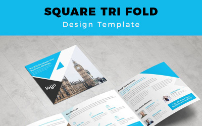 Lemay  Square Tri fold Brochure - Corporate Identity Template