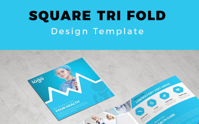 Squall Medical Square Trifold - Corporate Identity Template