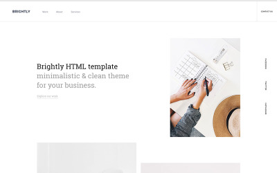Brightly - One Page HTML Nyítóoldal sablon 86643