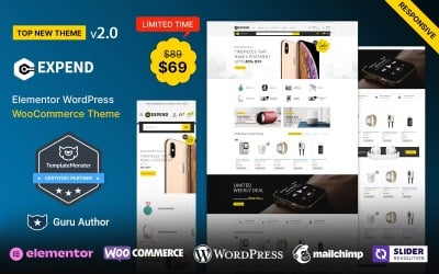 Expend – тема WooCommerce для електроніки та мегамагазинів Elementor
