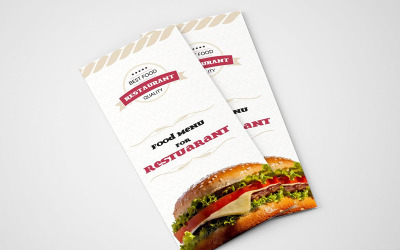 Folheto com três dobras no restaurante Red Chilli Resturant - modelo de identidade corporativa
