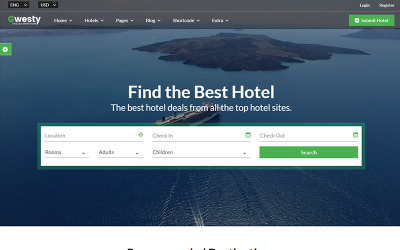 Gwesty - Modello di sito web per la prenotazione di hotel