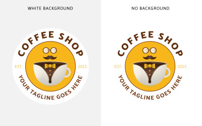 Kaffebutik logotyp mall