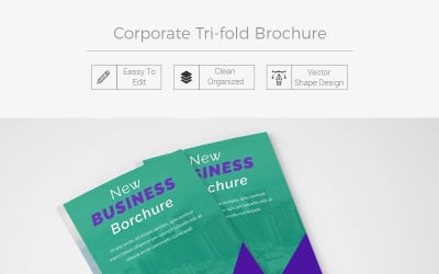 Lemay Tri-Fold broschyr - mall för företagsidentitet