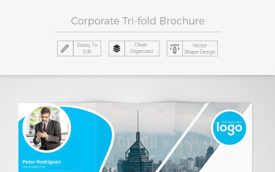 Nueva Creative Tri-Fold-Broschüre - Corporate Identity-Vorlage