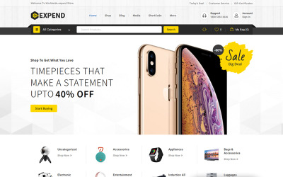 Responsivt Expend - Multipurpose Store WooCommerce Theme WooCommerce-tema #86685