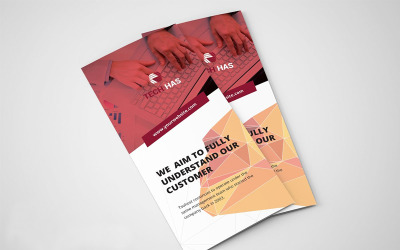 Projekt broszury abstrakcyjnej Blohn - szablon tożsamości korporacyjnej