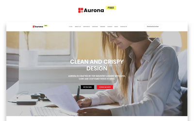 Aurona - Gratis Business Clean HTML-målsidasmall