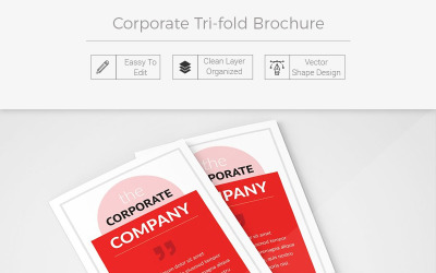 Broszura Muskwa Tri-Fold - Szablon tożsamości korporacyjnej