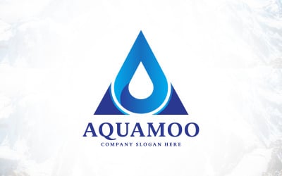 Buchstabe A Wassertropfen-Logo-Design