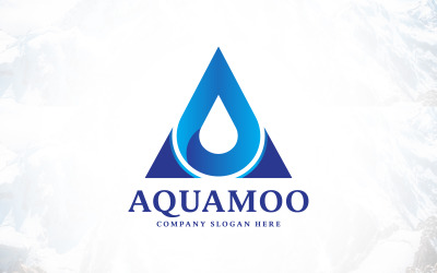Буква A краплі води дизайн логотипу