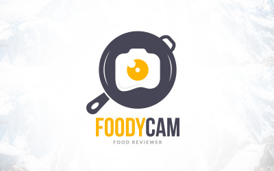 Étterem Étel Blogger Kamera Étel Logo Design