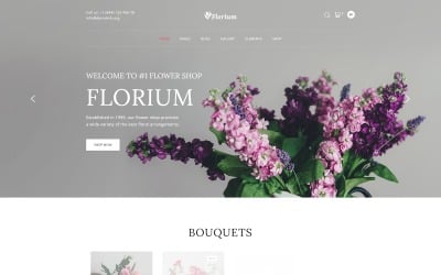 Florium - Çiçek Mağazası Modern Çok Sayfalı HTML Web Sitesi Şablonu