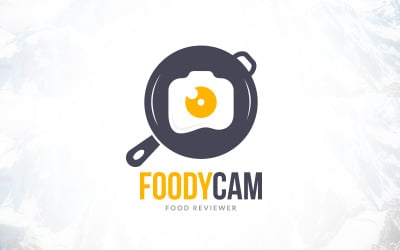 Food Reviewer Food Blogger Cámara - Show De Alimentos Logotipo