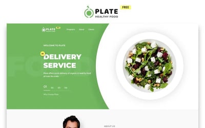 Placa - Modelo de página de destino HTML moderno de comida e bebida grátis