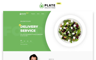 Plate - Kostenloses Essen und Trinken Moderne HTML-Zielseitenvorlage