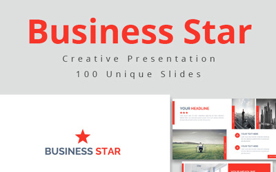 Business Star PowerPoint sablon