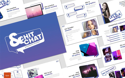 Chit&amp;amp;Chat PowerPoint sablon