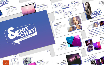 Chit&amp;Chat PowerPoint template