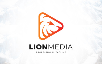 创意播放媒体工作室狮子标志设计