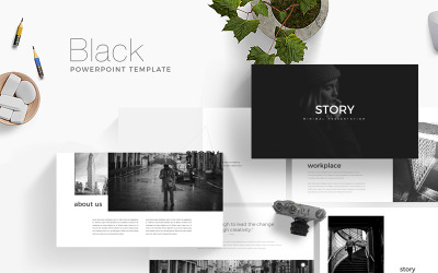 Modello di presentazione PowerPoint nero