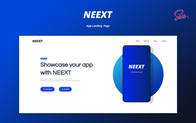 "NEEXT - App Responsive" Responsive Landingspagina Template №86854