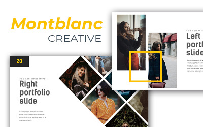 Plantilla de PowerPoint creativa de Montblanc