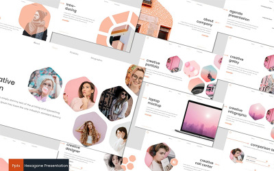 Шаблон шестиугольника PowerPoint