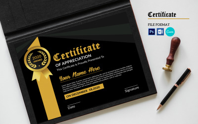 Sistec Appreciation Certificate Design  Template