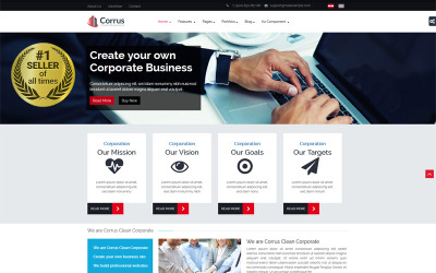 Corrus Business Corporation Joomla 4- en Joomla 3-sjabloon