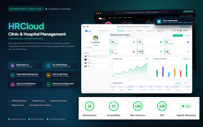 HrCloud | CRM | Clinic, Hospital, Medical Admin Template