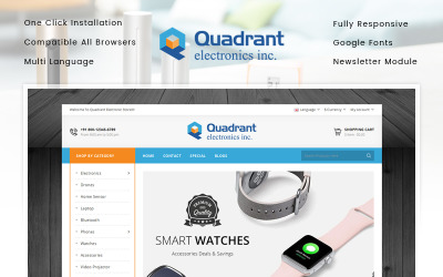 Plantilla OpenCart "Quadrant - Electronics Store" #86944