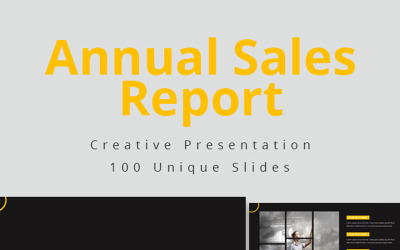 Yıllık Satış Raporu PowerPoint şablonu