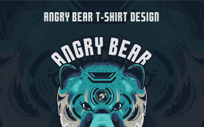 Angry Bear Design - T-shirt Design