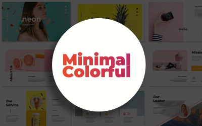 Minimal Neon Colorful PowerPoint Template