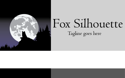 Szablon Logo sylwetka Fox