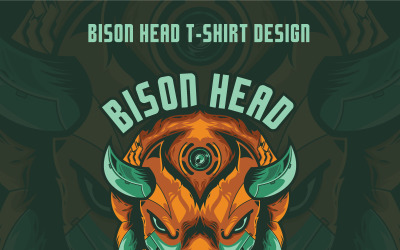 Bison Head Design - T-shirt Design