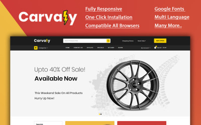 Carvaly - шаблон OpenCart для Autopart Store