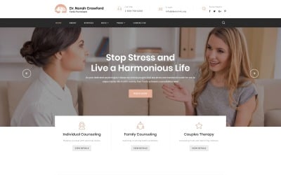 Dr. Norah Crawford - Psychologist Multipage Modern HTML Website Template