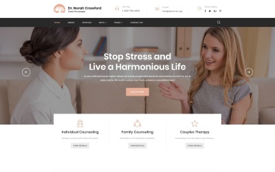 Website Vorlage namens "Dr. Norah Crawford - Psychologist Multipage Modern HTML" #87119